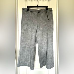 Ann Taylor Wide leg cropped slacks-grey